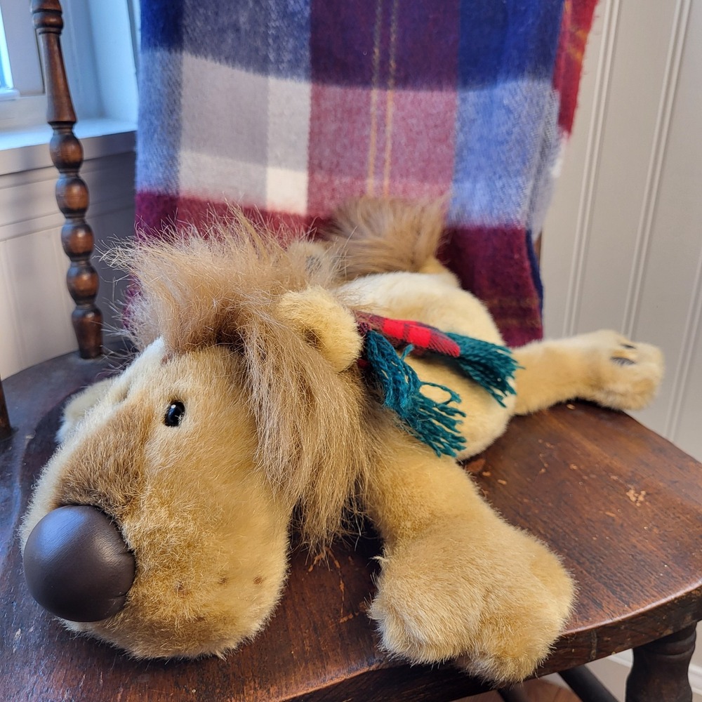Vintage Hardy The Lion Fiesta Bean‎ Bag Floppy Plush 17" Christmas Scarf